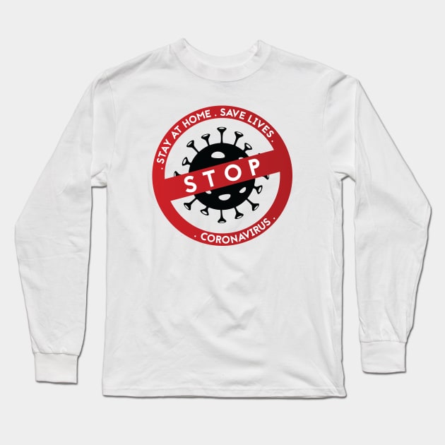 Stop coronavirus 1 Long Sleeve T-Shirt by grafart